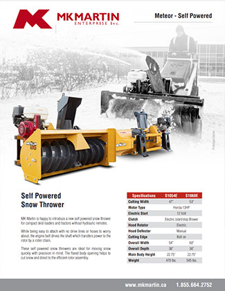 Self Powered Snow Thrower Brochure